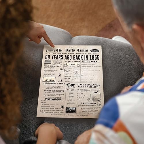 Miniatura 4 de Ziwenhu Tarjeta de felicitación para cumpleaños 69 para mujeres y hombres, divertida decoración de regalo de cumpleaños 69 para abuela, abuelo o