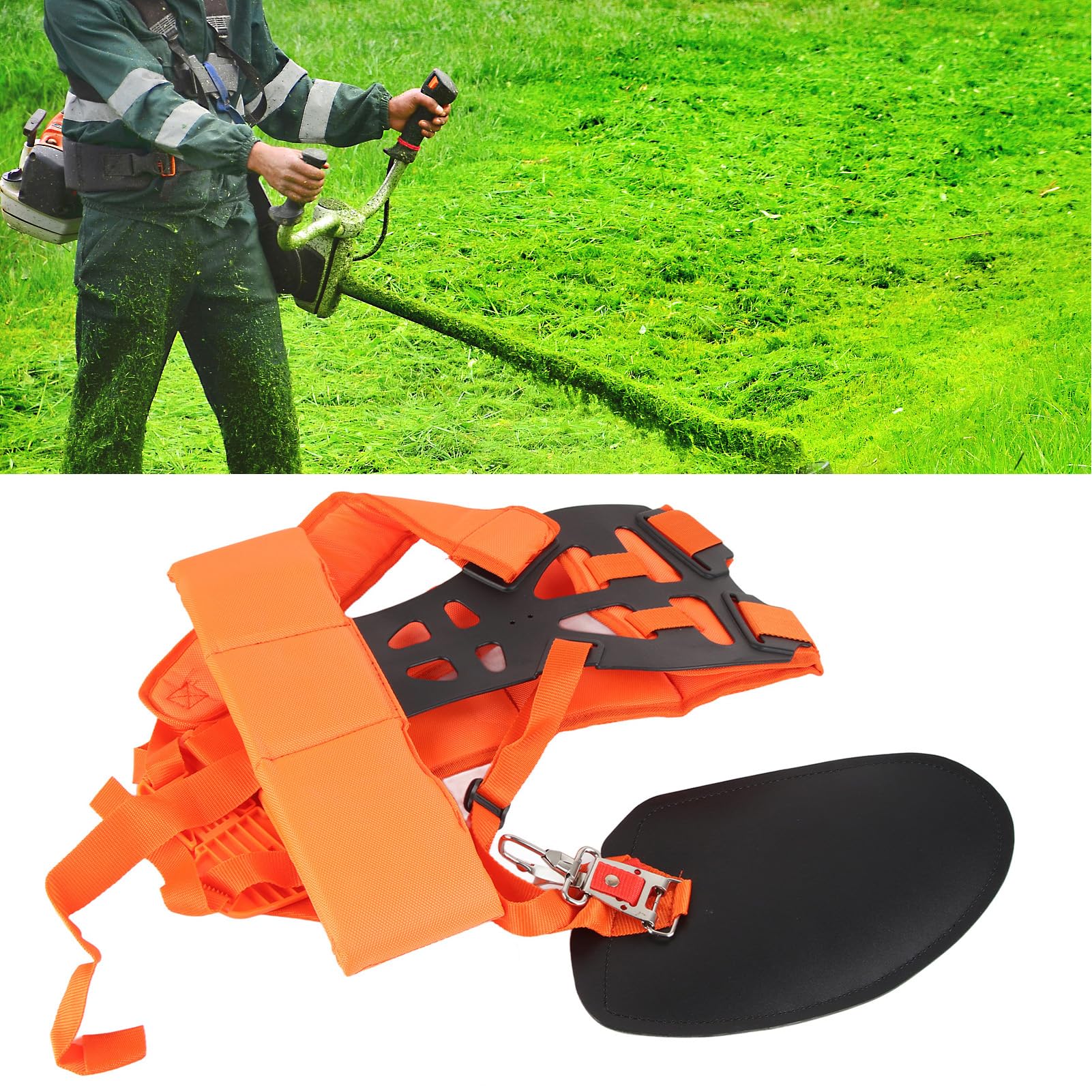 Correa de Hombro para Cortacésped Acolchada Universal Ajustable Correa para Cortacésped con Almohadilla Suave, Arnés para Devorar Malezas, Doble Hombro Que Ahorra Trabajo