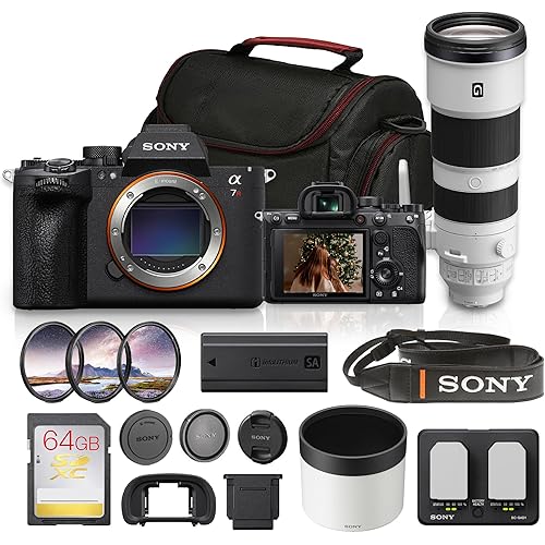 Sony Alpha a7R VI Mirrorless Camera Premium Full Frame for Photo & Video Creators, 8K Recording, AI Subject Tracking (ILCE-7RM6/B) + Sony 200-600mm G Lens + 64GB Card + More (13pc Bundle)