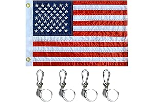 Embroidered Stars Boat Flag - American Flag Kit 'Team USA' for Pontoon, Sailboat, Kayak