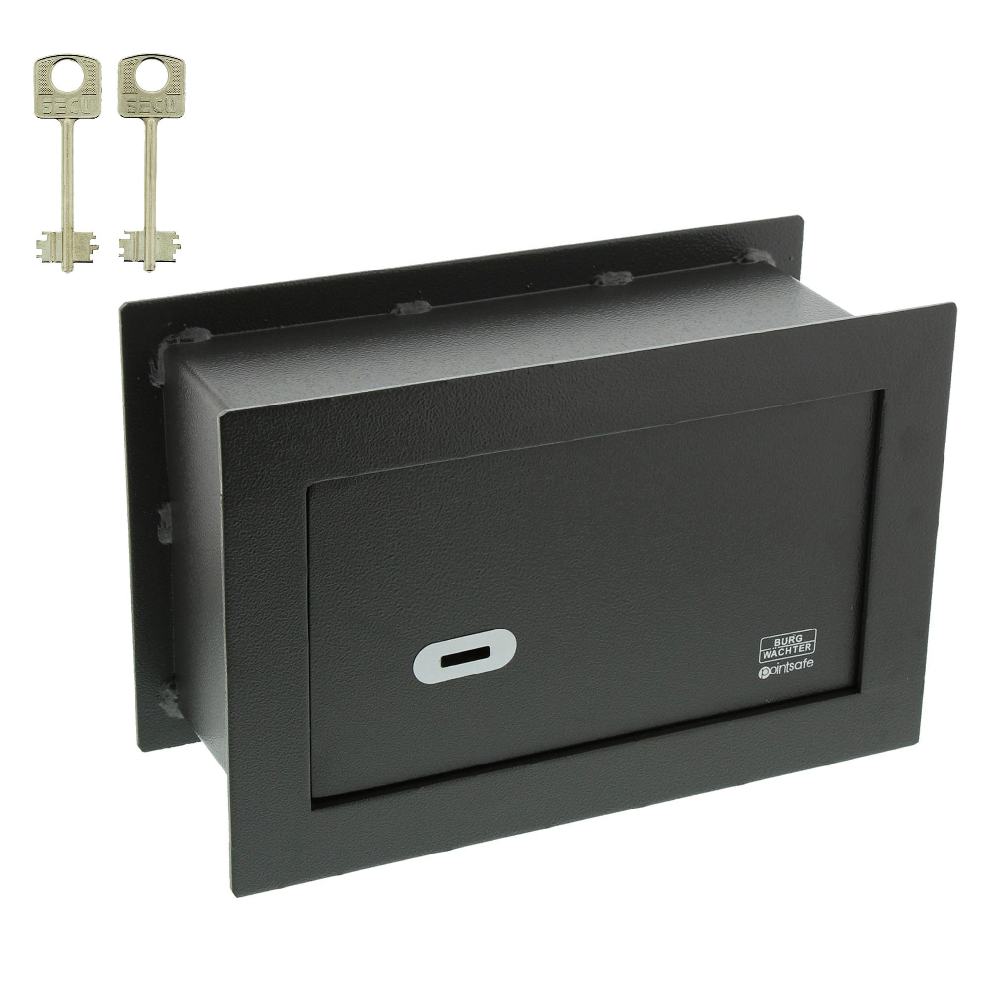 BURG-WÄCHTER Point Safe Caja fuerte empotrable con llave 4,5 l 9,4 kg PW 2 S Negro
