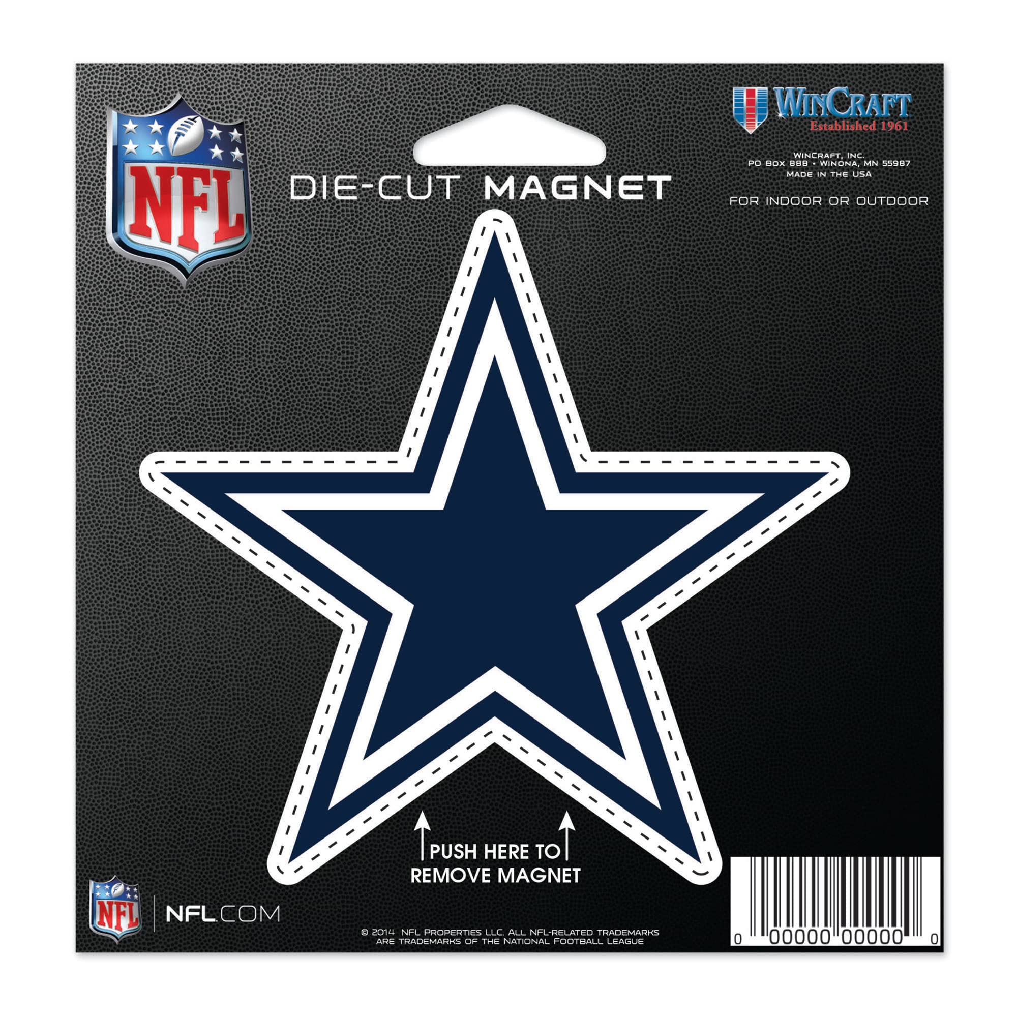 Aimant Dallas Cowboys WinCraft de 12.7 cm découpé à la forme pour voiture