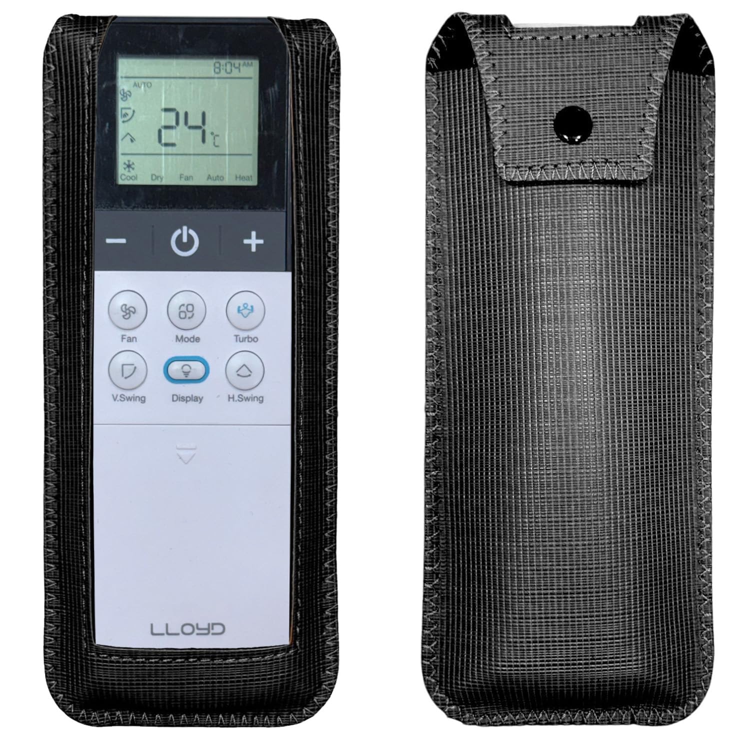 Premium Remote Cover Flip Case Compatible for Lloyd Luxuria Collection Ac Remote of 311 Part Number, PU Leather Cover Holder (Gizmo_LLBIG_BLK)-image-0