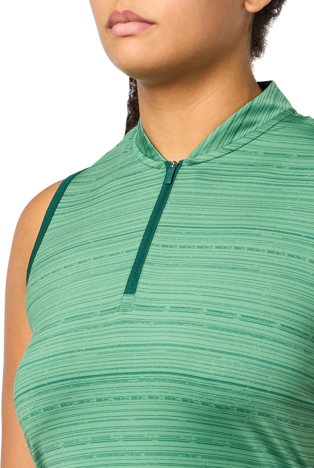 Adidas Womens Ultimate365 Stripe Sleeveless Polo Shirt - Image 3