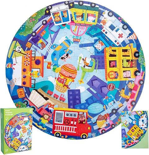 RELOVS Rompecabezas para niños de 4 a 8 años rompecabezas de suelo interesantes coloridos juguetes de rompecabezas regalos para niños y niñas