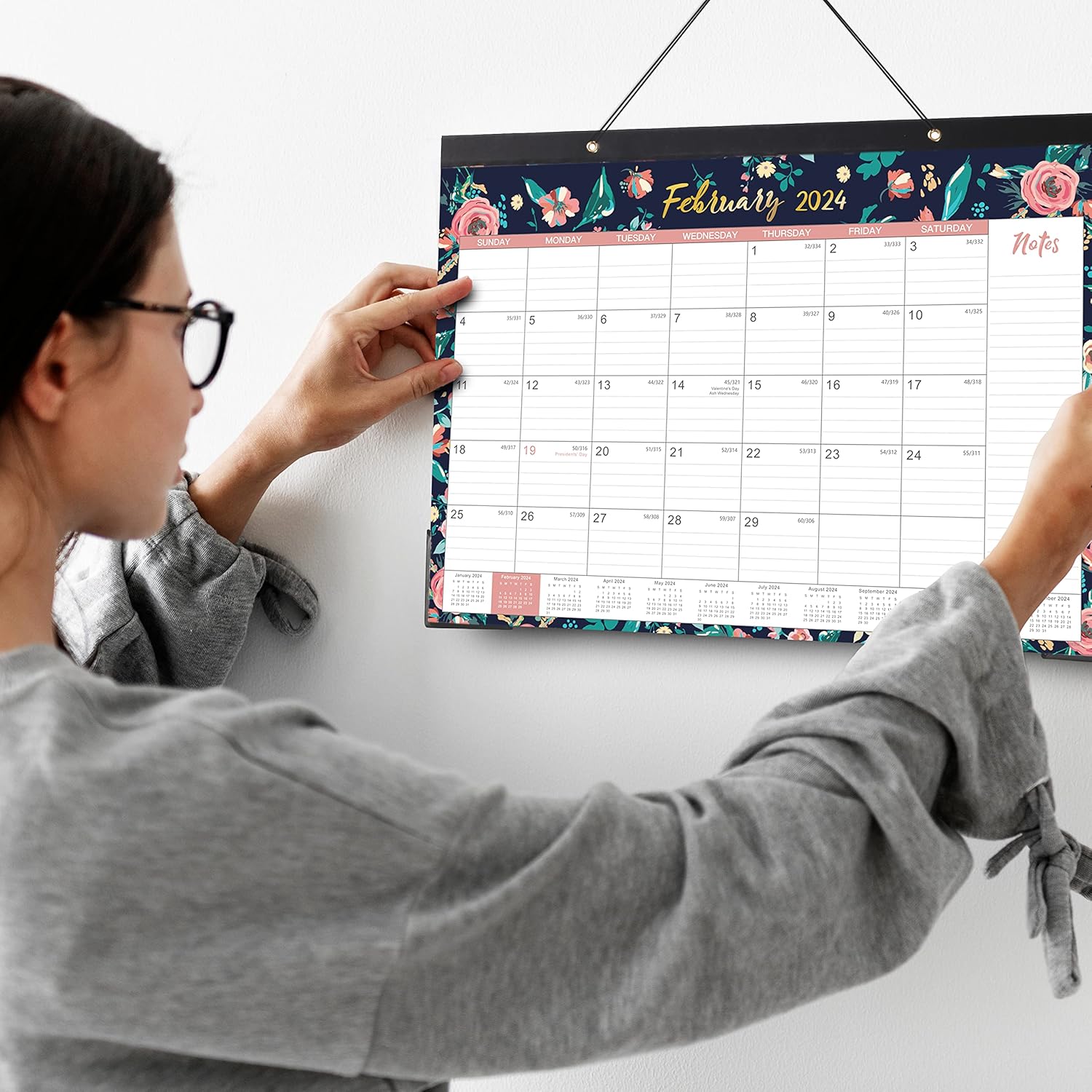 2023-2024 Desk Calendar - Desk Calendar 2023-2024, Jul. 2023 - Dec. 2024, 18 Months Planning, 12’’ × 17’’, Large Ruled Blocks, To-do List & Notes, Desk/Wall Calendar for Planning and Organizing : Office Products