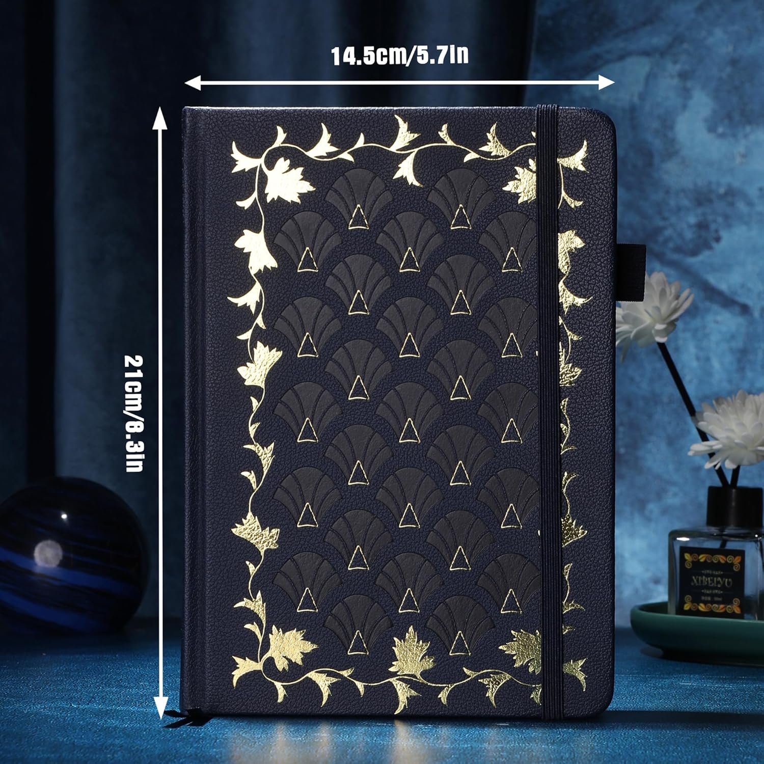 TIEFOSSI Dot Journal, Vintage Journal Notebook for Women Men, 160 GSM 192 Premium Pages, A5 Hardcover Journaling Notebooks Gift, for Travel Office Daily Writing