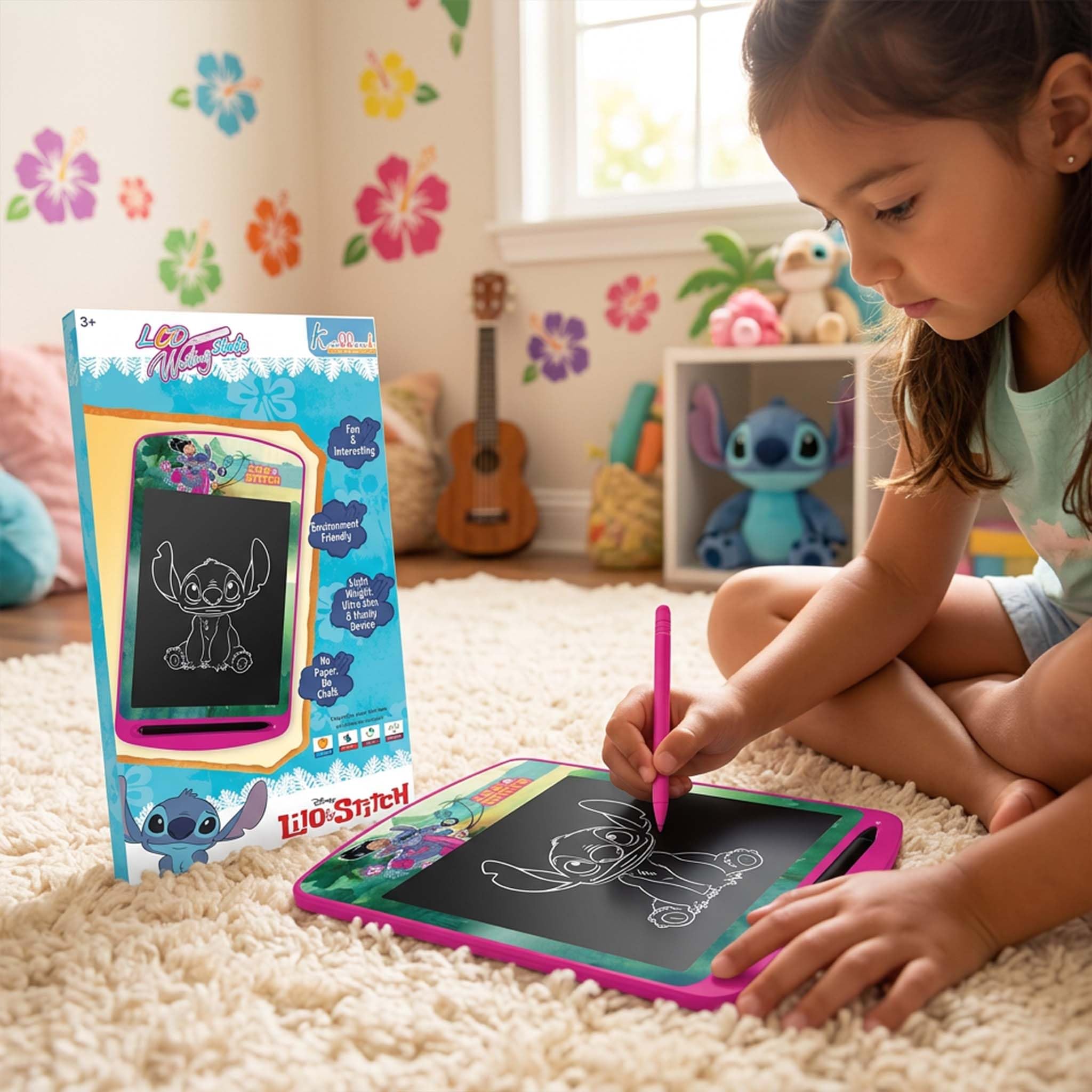 Kriiddaank – LCD Writing Magic Tablet Stitch(Blue) 8.5 Inch, Electronic Drawing Pad for Kids, Preschool Early Education Toy, Toddler Travel Game for Boys & Girls Ages 3-8 (Blue)-image-25