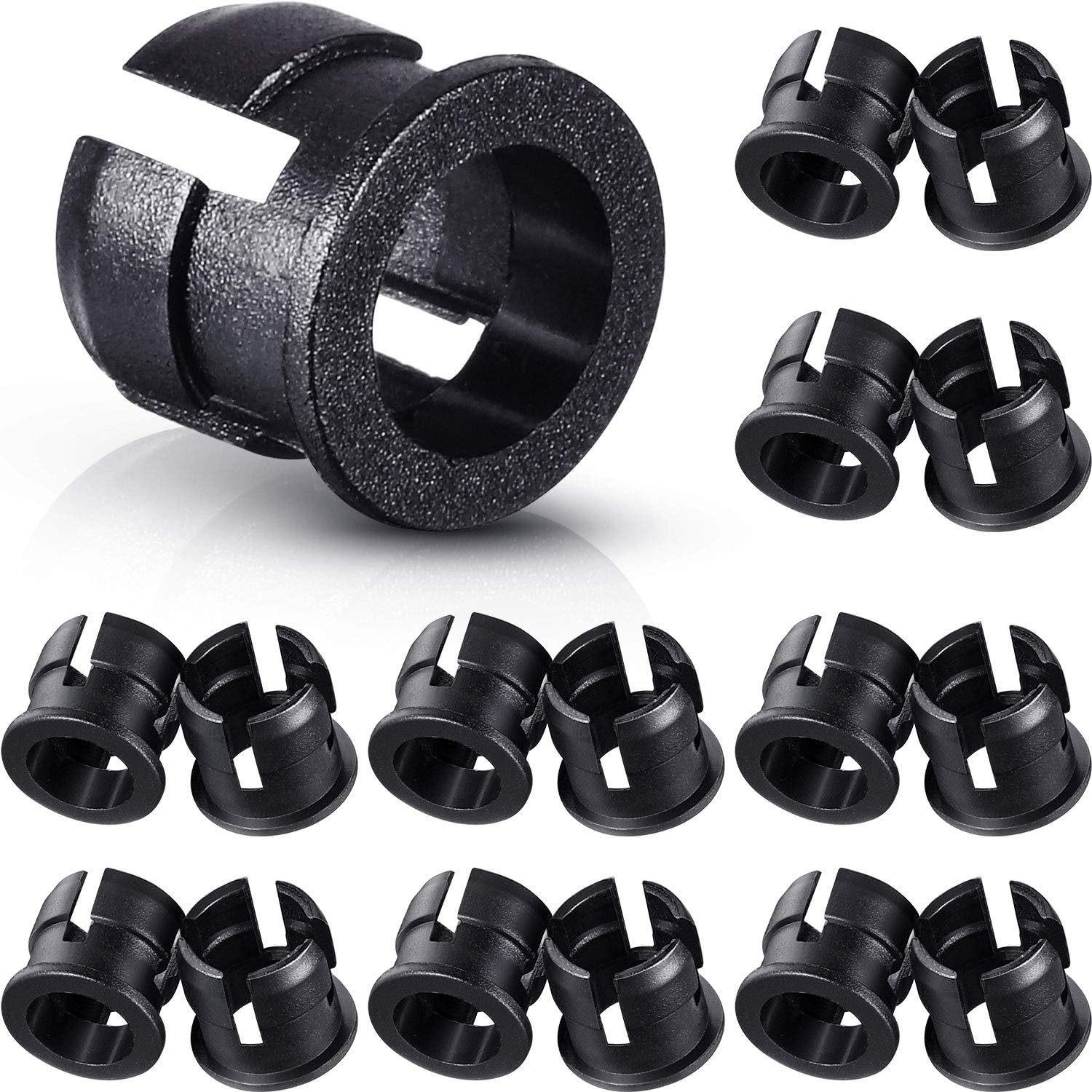 Mudder 200 Pieces 5 mm LED Holder Black Plastic Light Emitting Diode Clips Display Panel LED Light Bezel Mounting Holders Bracket 5 mm Lamp Bulb Socket