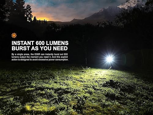 Miniatura 8 de Phoenix E09R - Luz negra, 3.1 pulgadas (3.1 in), linterna, LED SST20, brillo hasta 600 lúmenes, recargable