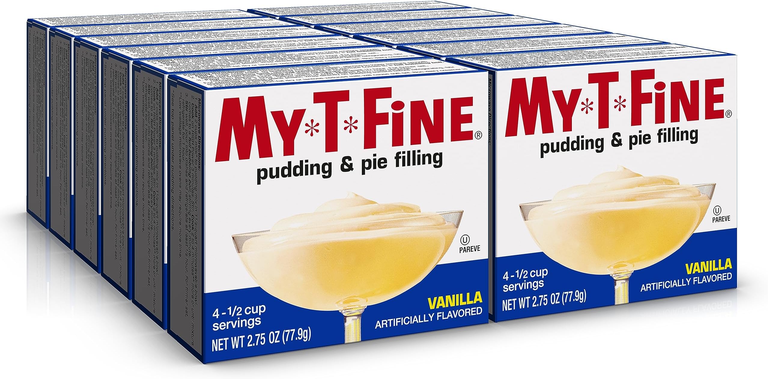 Pudding Dessert Mix, Vanilla, Fat Free, 2.75 Oz, Pack of 12