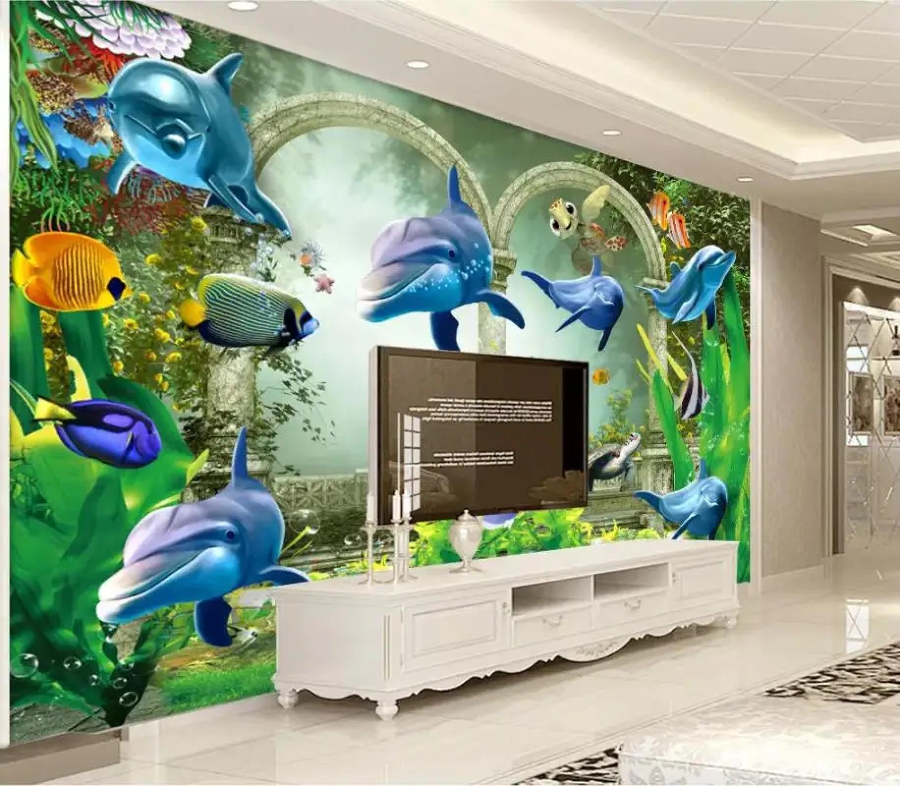 Papier peint mural 3D amovible pour masquer les défauts d'un mur