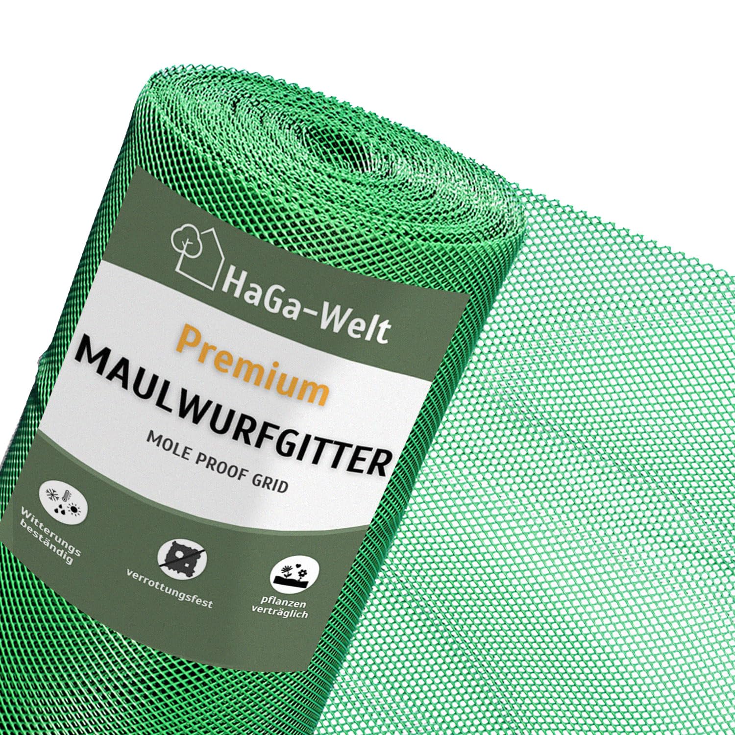 HaGa® Siatka na krety 1,5 m x 25 m blokada na krety