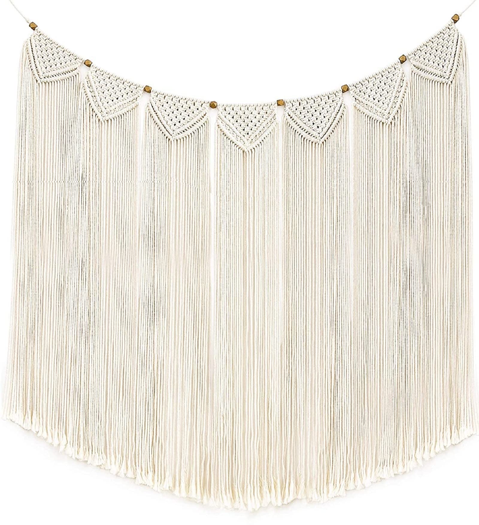 Benting Large Macrame 47" L X 28" W Wall Hanging Boho Tapestry Woven Bohemian Above Bed Wall Decor Wedding Christmas Backdrop Decoration for Bedroom Living Room Nursery Dorm Apartment