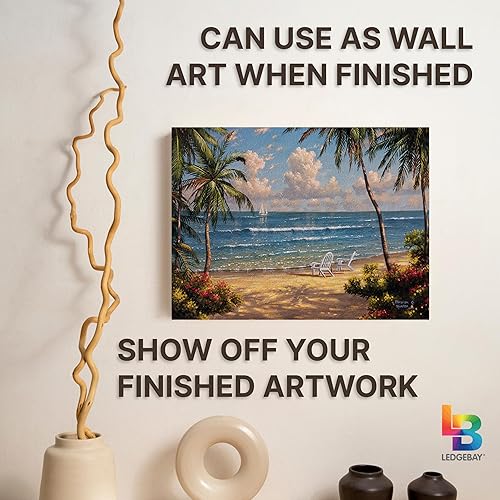 Miniatura 9 de Ledgebay Kit de pintura por números DIY para adultos en lienzo enmarcado kit de pintura por números para principiantes a avanzados, los kits