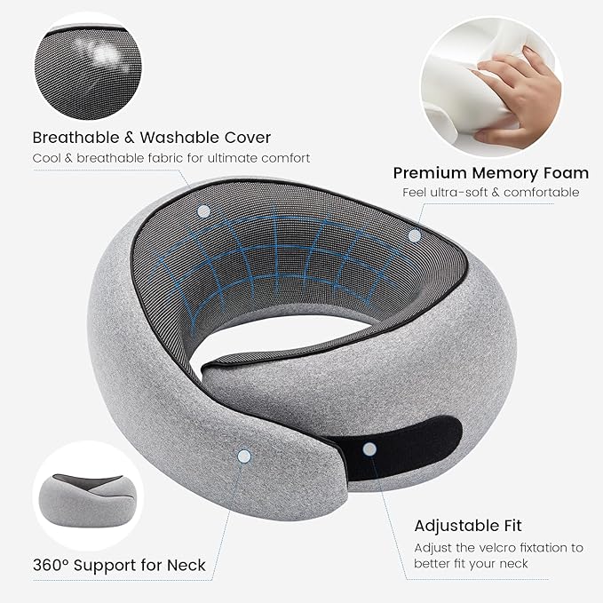 Almohada de Viaje para Cuello Espuma Viscoelástica miniatura 7