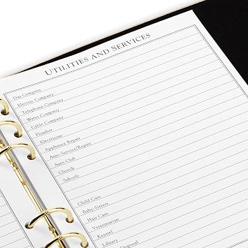 Hallmark Address Book Refillable Binder Style (Cream)