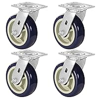 Vista 123 de Caster Wheels 8 inch Heavy Duty Casters, Industrial Casters with Polyurethane Wheel and Precision Ball Bearing-1200 Lbs Per Casters-Widely Used in