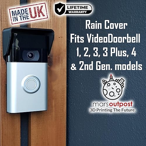 Miniatura 5 de RingDoorbell 1234 2 generación y 3 Plus - Cubierta solar para lluvia, protector contra el clima, protector antideslumbrante, no necesita