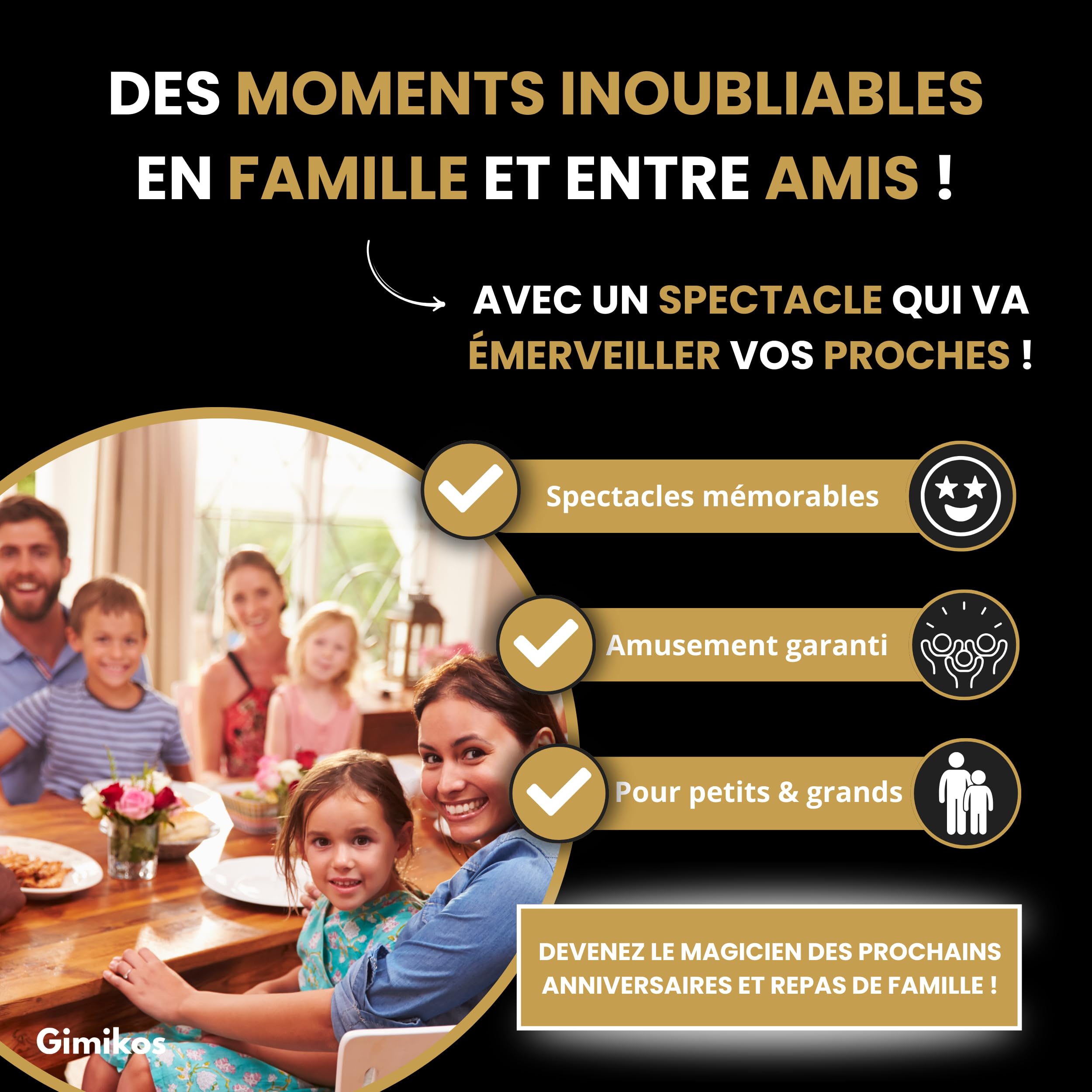Coffret Magie Enfant 7-12 Ans & Adultes Débutants | Boite Kit Magicien avec 50 Tours de Magie, Jeux, Cartes, Baguette & Accessoires | Mallette Cadeau Anniversaire & Noël