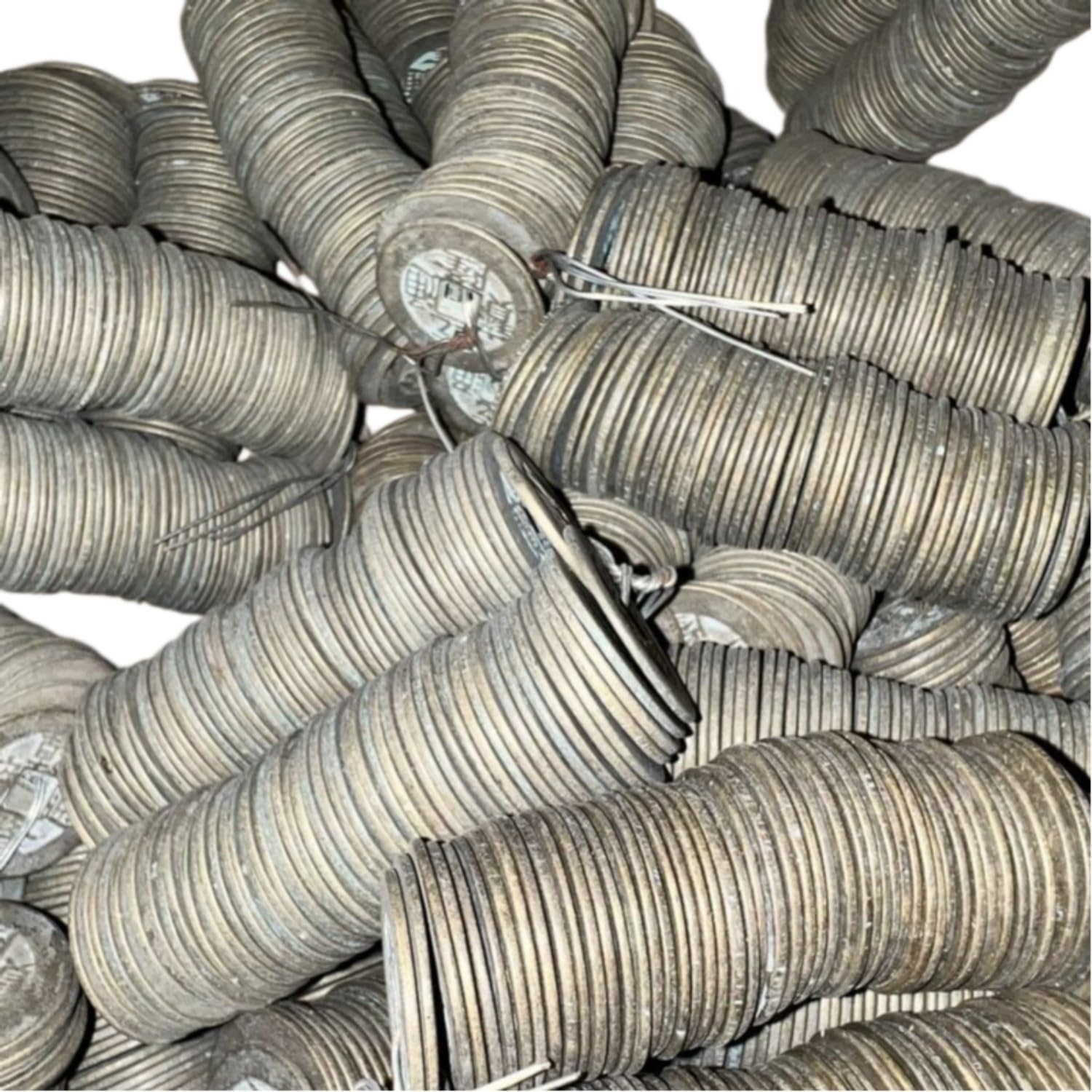 清代五帝钱黄铜钱十帝钱散装古币 fengshui Chinese Tassel Ornaments-26