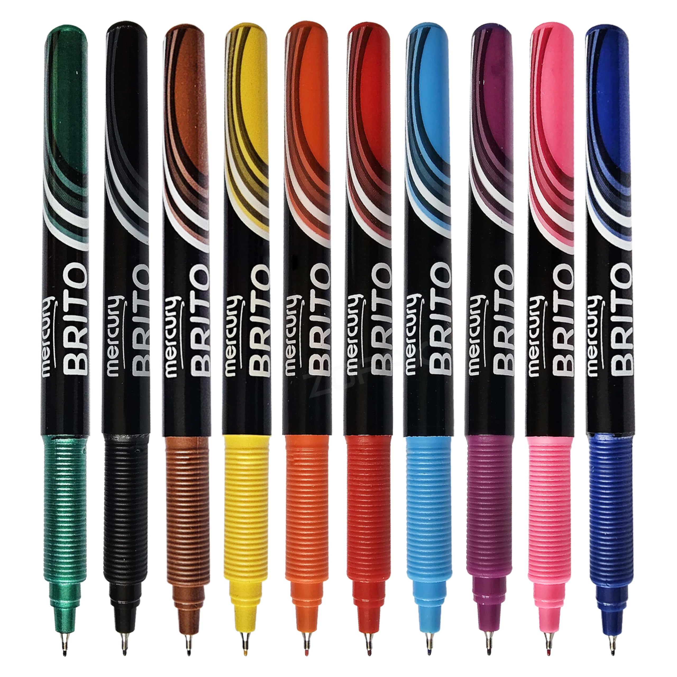 VAIDEX Multicolour Fineliner Pens, Pack of 10, 0.3mm Extra Fine Tip, Smooth Writing, Ideal for Precision Drawing Writing, and Crafting