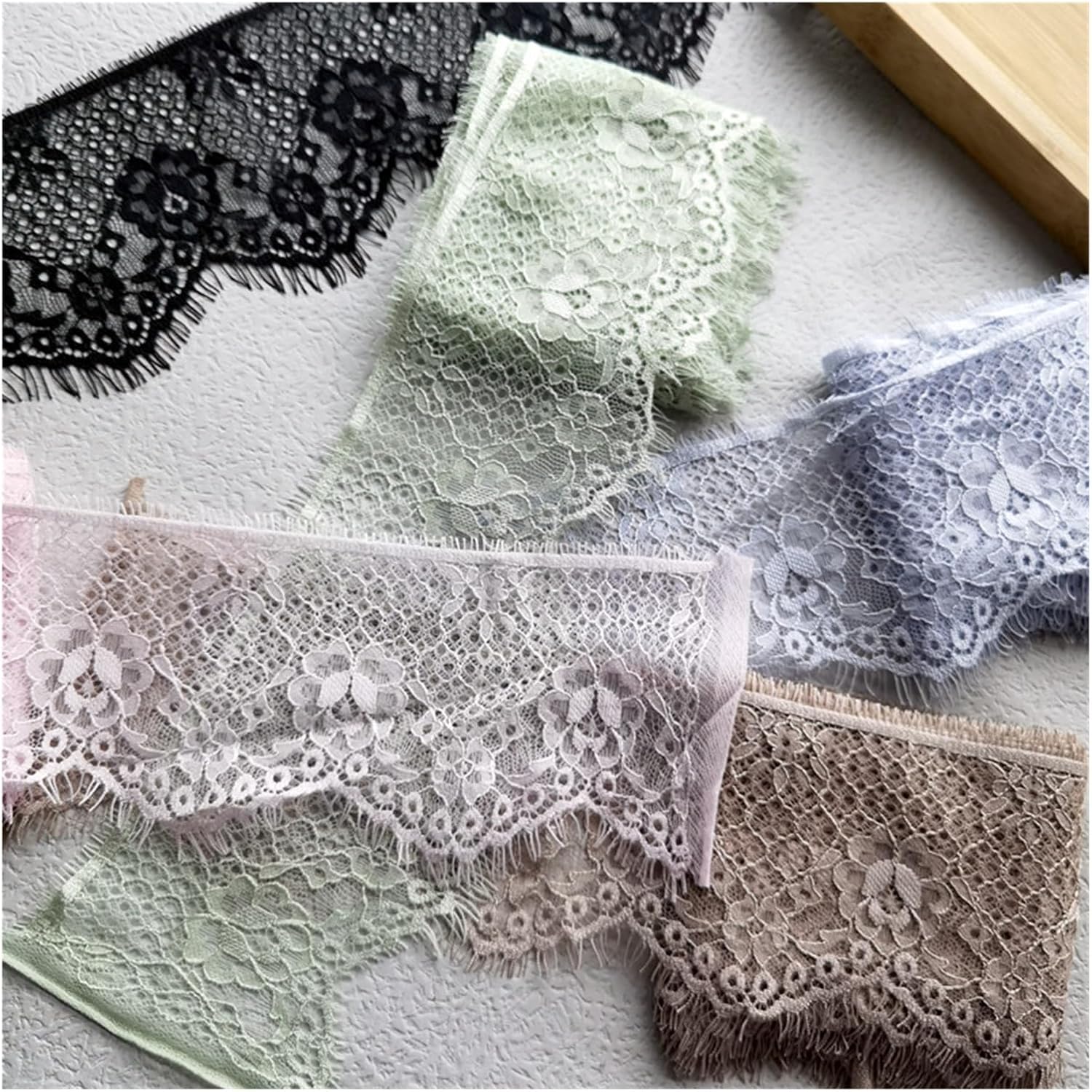 Lace Accessories Eyelash Lace Accessories 2 Pieces(Light Purple)