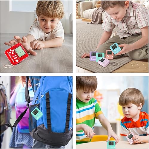 Miniatura 6 de 12 piezas de recuerdos de fiesta de videojuegos para niños, mini llavero de juegos de arcade, regalos de cumpleaños, premios de aula para niños y