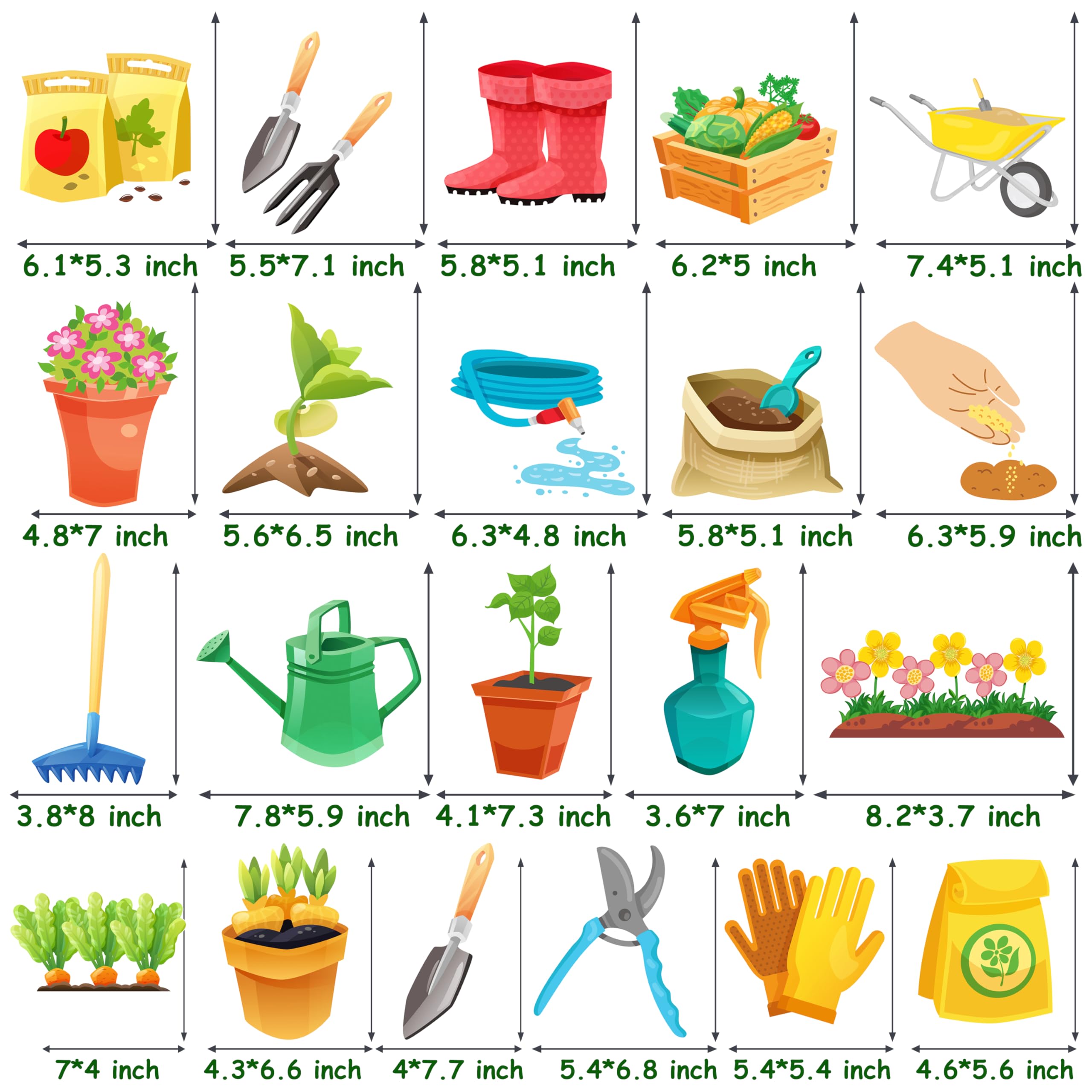 Herramienta de jardinería para colgar en fiestas, 20 unidades, herramienta de jardinería, suministros de decoración temática de verano para decoración de fiestas temáticas de primavera