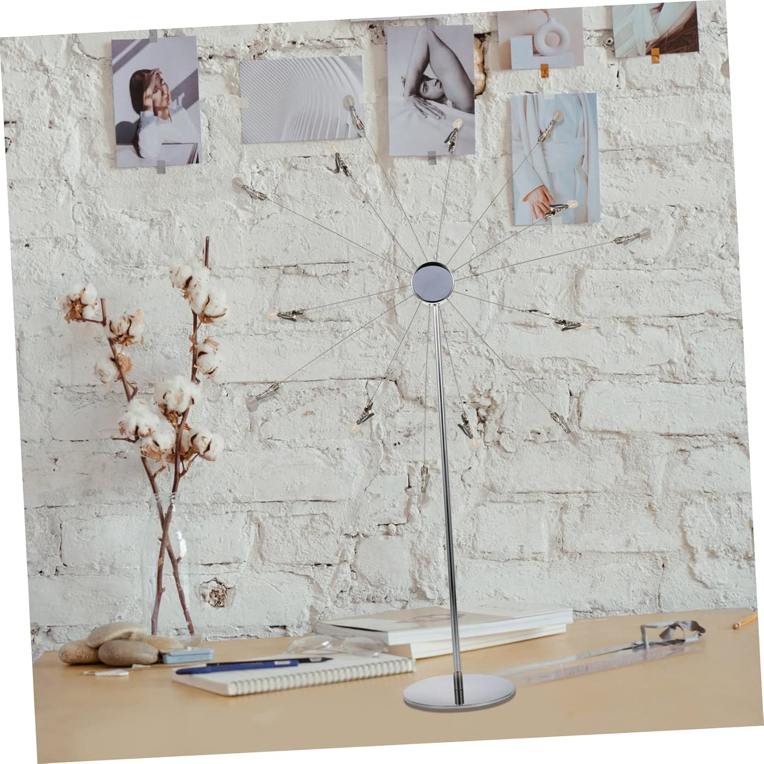 Creative Sky Wheel Photo Clip Stand Desktop Picture Display Rack with Clips for Home Decoration Stylish Iron Ornament for Photos and Postcards