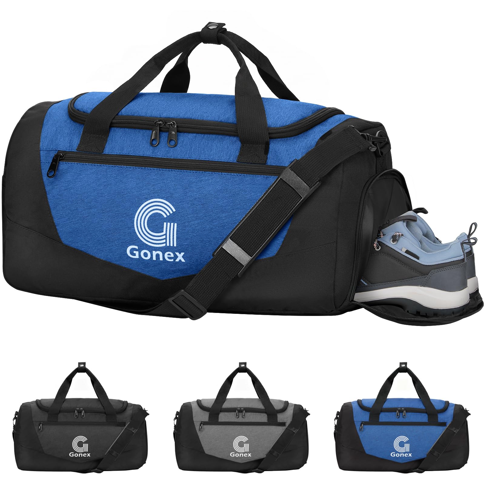 Gonex 30L Gym Duffel Bag with Shoe Compartment — image 1
