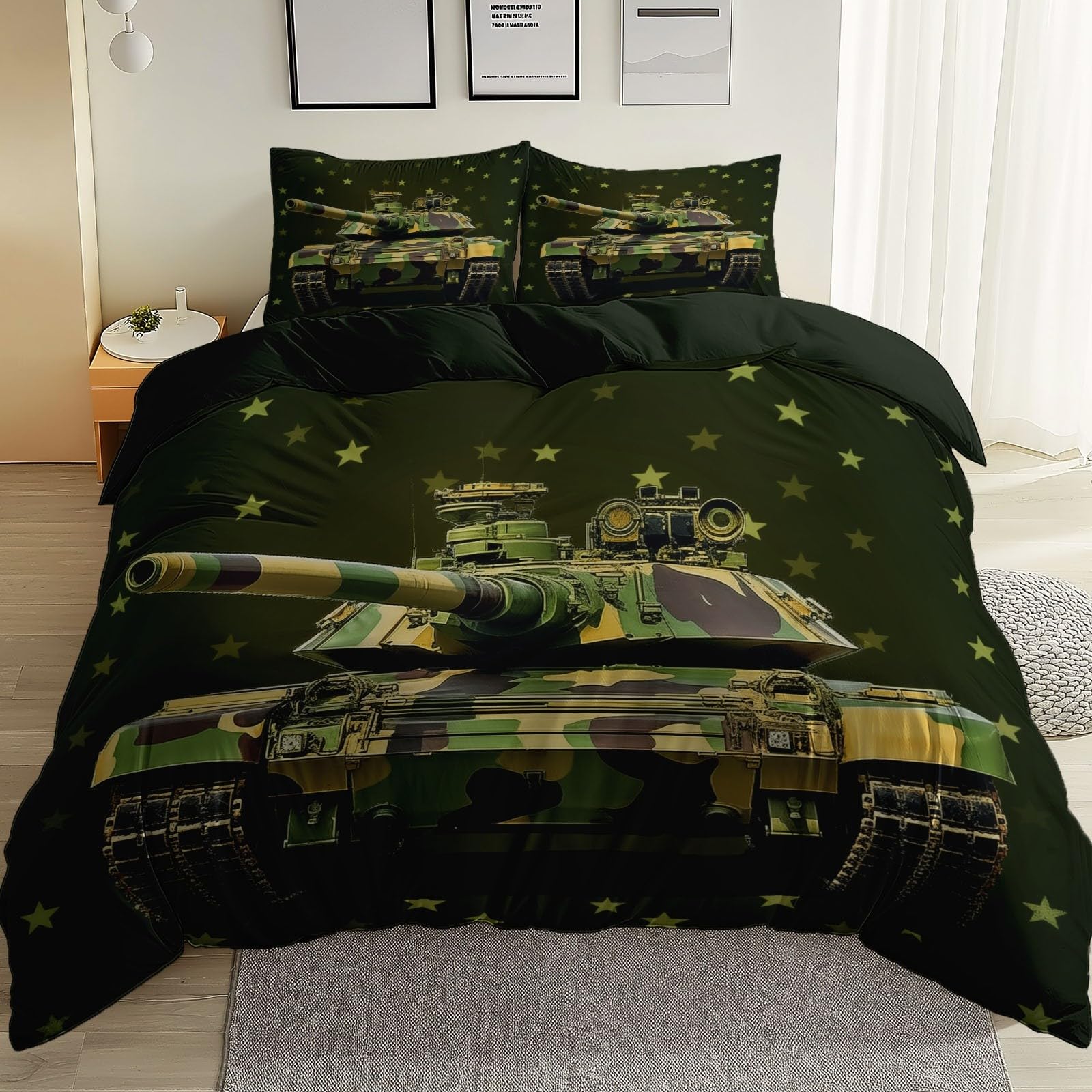 Housses de couette 240 x 260 cm camouflage pour une chambre style armée