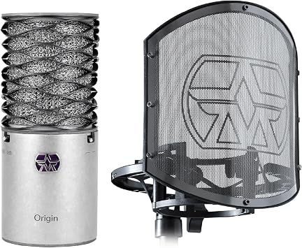 Aston Microphones Origin Large-Diaphragm Cardioid Condenser Microphone with The Swiftshield Pop Filter and Shock Mount Set