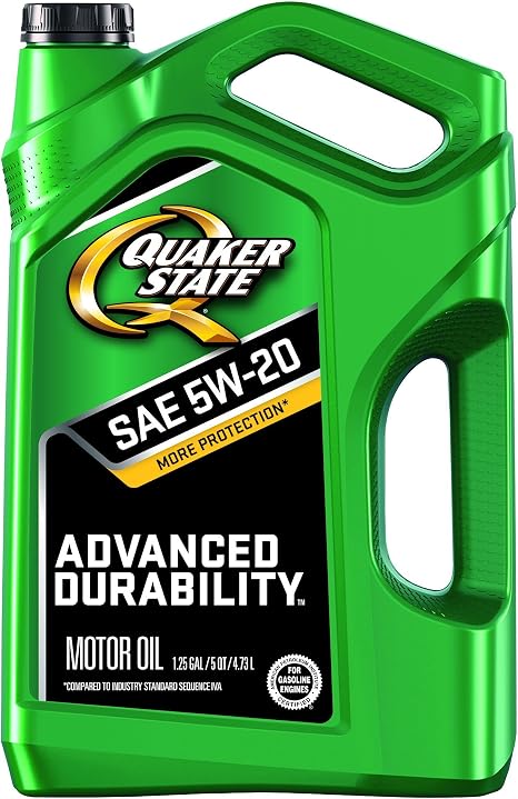 Quaker State 550038290 Advanced Durability 5W-20 Motor Oil - 5 Quart Jug