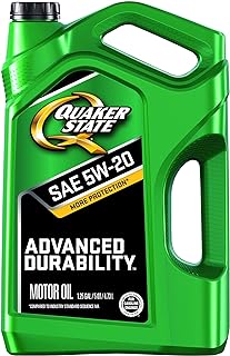 Quaker State 550038290 Advanced Durability 5W-20 Motor Oil - 5 Quart Jug