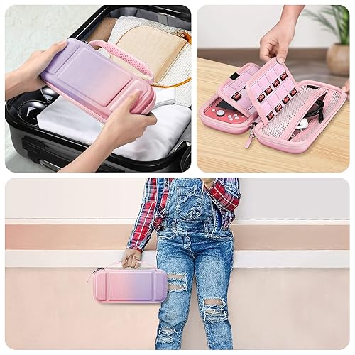 Miniatura 7 de Fintie Carrying Case for Nintendo Switch Lite 2019, Shockproof Hard Shell Protective Cover Travel Bag w15 Game Card & 2 Micro SD Card Slots for
