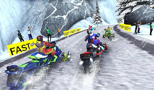 Jogos de moto de neve de esportes de inverno 3D corrida de moto off-road extrema
