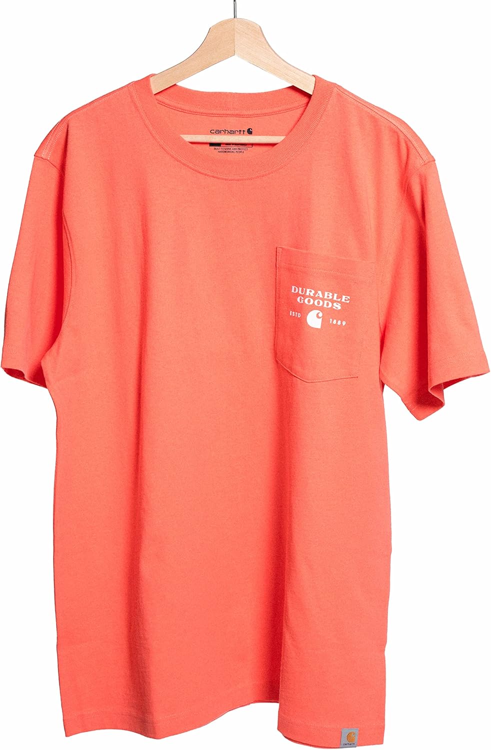 Carhartt Mens Relaxed Fit Heavyweight Short-Sleeve Pocket Logo Graphic T-Shirt - Image 5