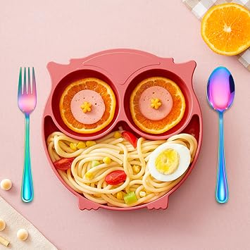 LIANYU 15-Piece Rainbow Kids Silverware Set, Toddler Utensil Flatware Set