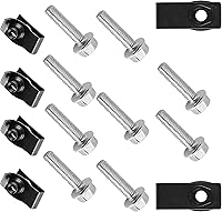 Vista 9 de Caltric Juego de clips y pernos para capó de guardabarros de tractor (15 piezas) para John Deere 4400, 4310, 4300, 4210, 4200 (negro)