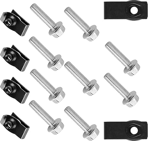 Miniatura 9 de Caltric Juego de clips y pernos para capó de guardabarros de tractor (15 piezas) para John Deere 4400, 4310, 4300, 4210, 4200 (negro)