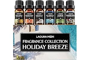 Holiday Breeze Essential Oil 6-Piece Gift Set: Festive Fragrance for Aromatherapy and More