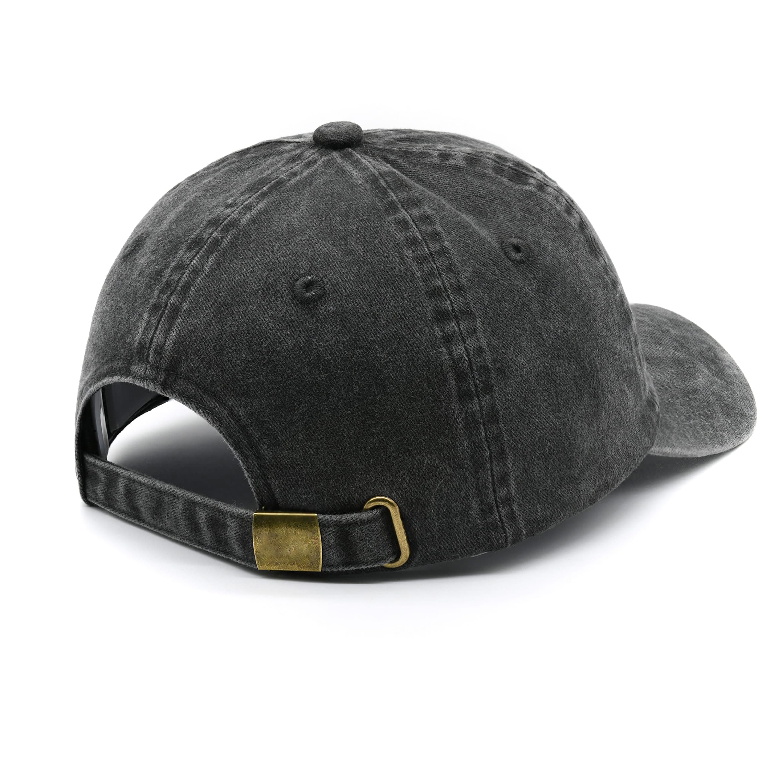 Gorras de béisbol vintage de algodón lavado liso vintage para mamá, Negro - 6