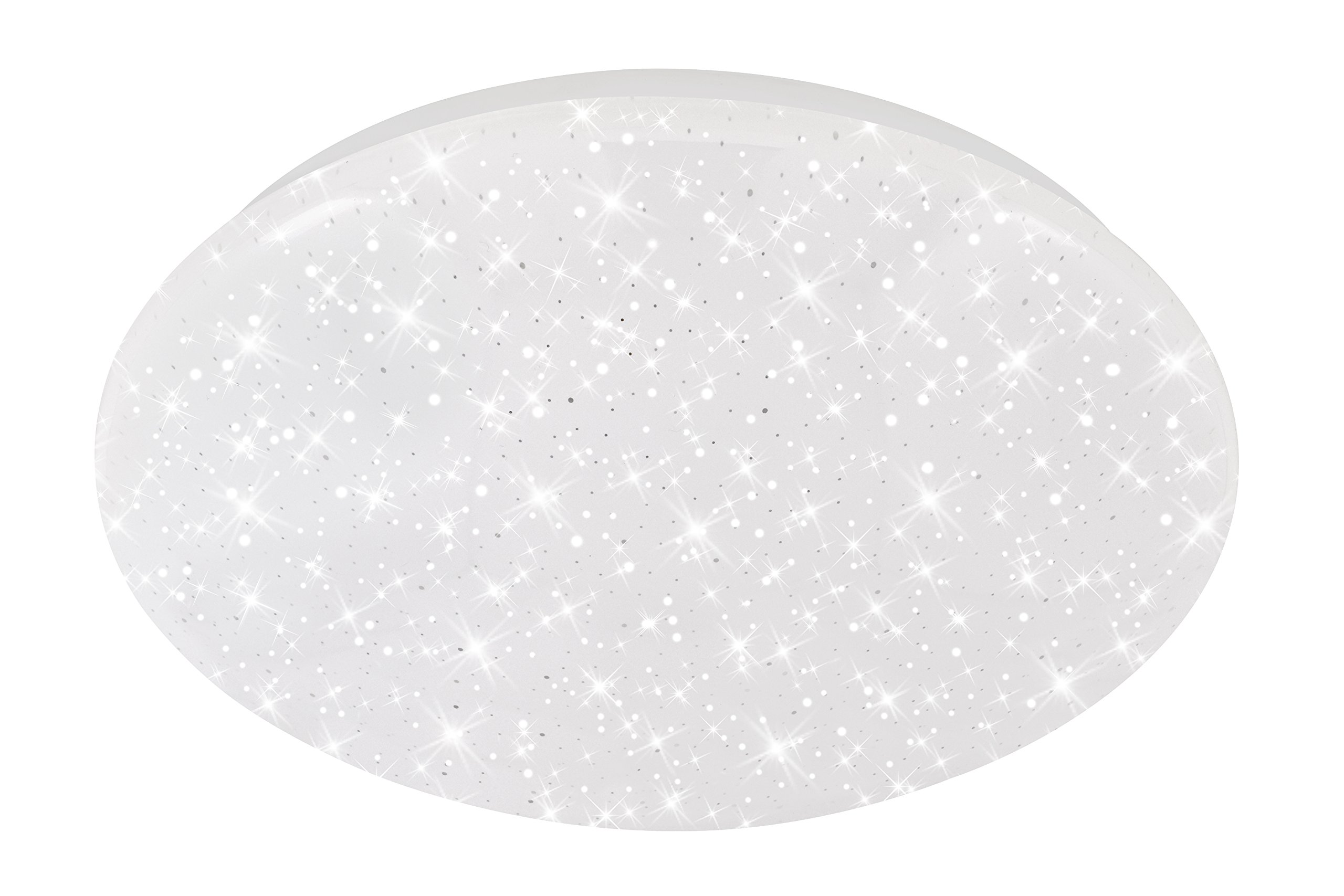 BRILONER - Plafón con Decoración Estrella, Plafon LED Techo, 12W, 1200 Lúmenes, 4000 Kelvin, Blanco, Ø28 cm, Lampara Techo, Candeeiro Teto, Lampara Techo Salon, Lamparas Techo, Lampara de Techo