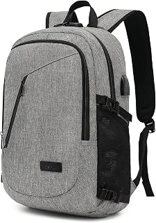 Laptop Backpack for Travel, 17.3 in Business College Bookbag for Men Women with USB Charging Port & Lock,Gifts for Teenage, Water Resistant Computer Bag Daypack