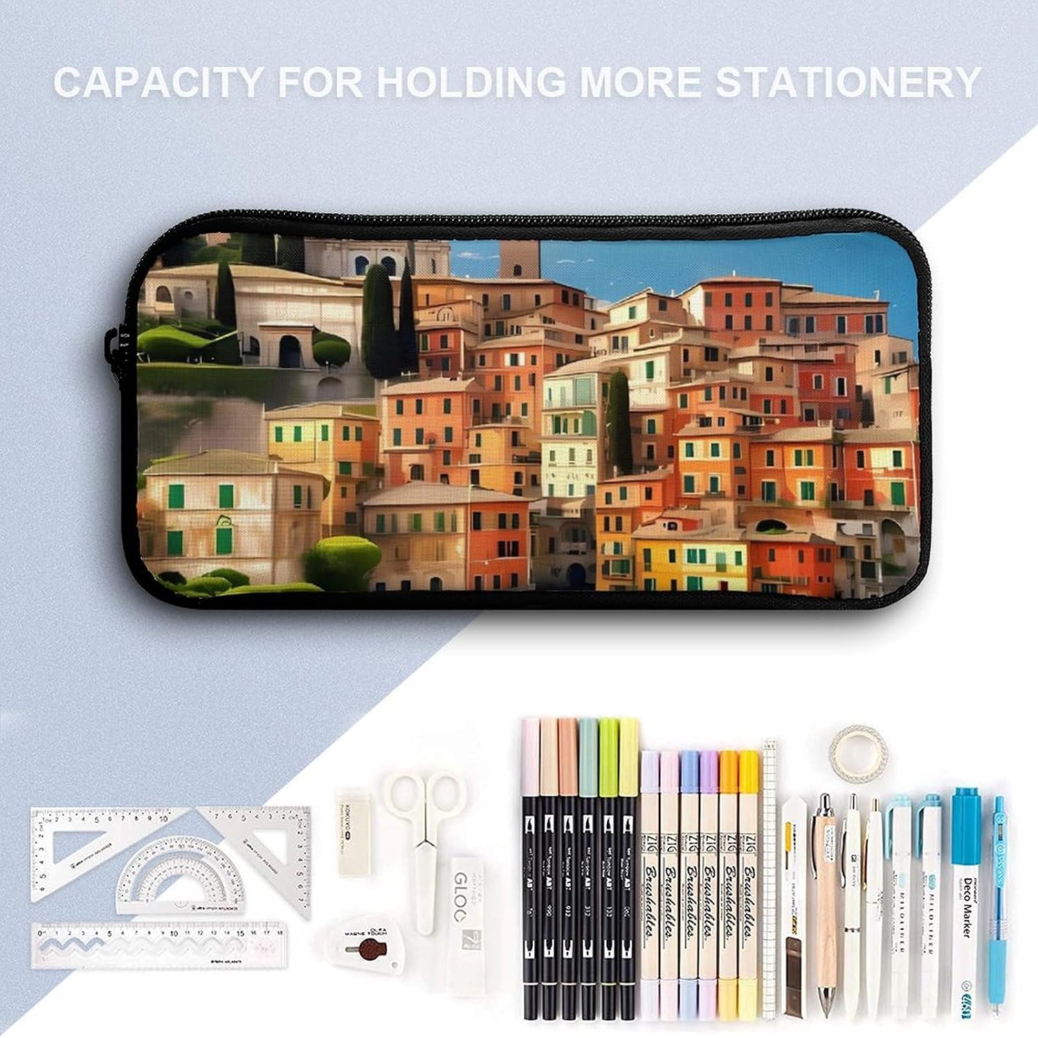 Beautiful Italy Pencil Case Large Pencil Bag with Zipper image 3