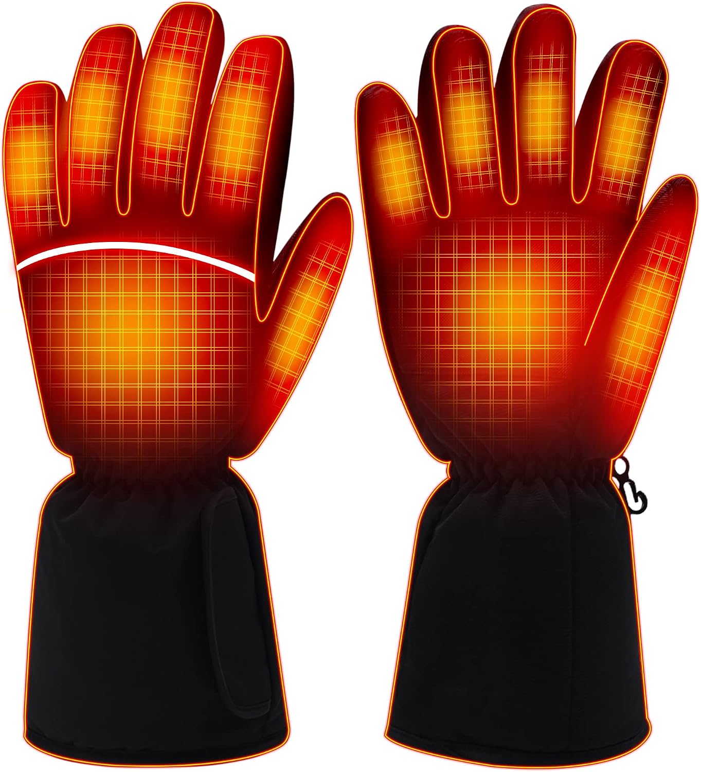 Rabbitroom Electric Heated Gloves for Men Women,Rechargeable Battery Powered Heating Gloves,Touchscreen Waterproof Thermal Gloves,Cold Weather Outdoor Sports Cycling Hunting Hiking Skiing Hand Warmer
