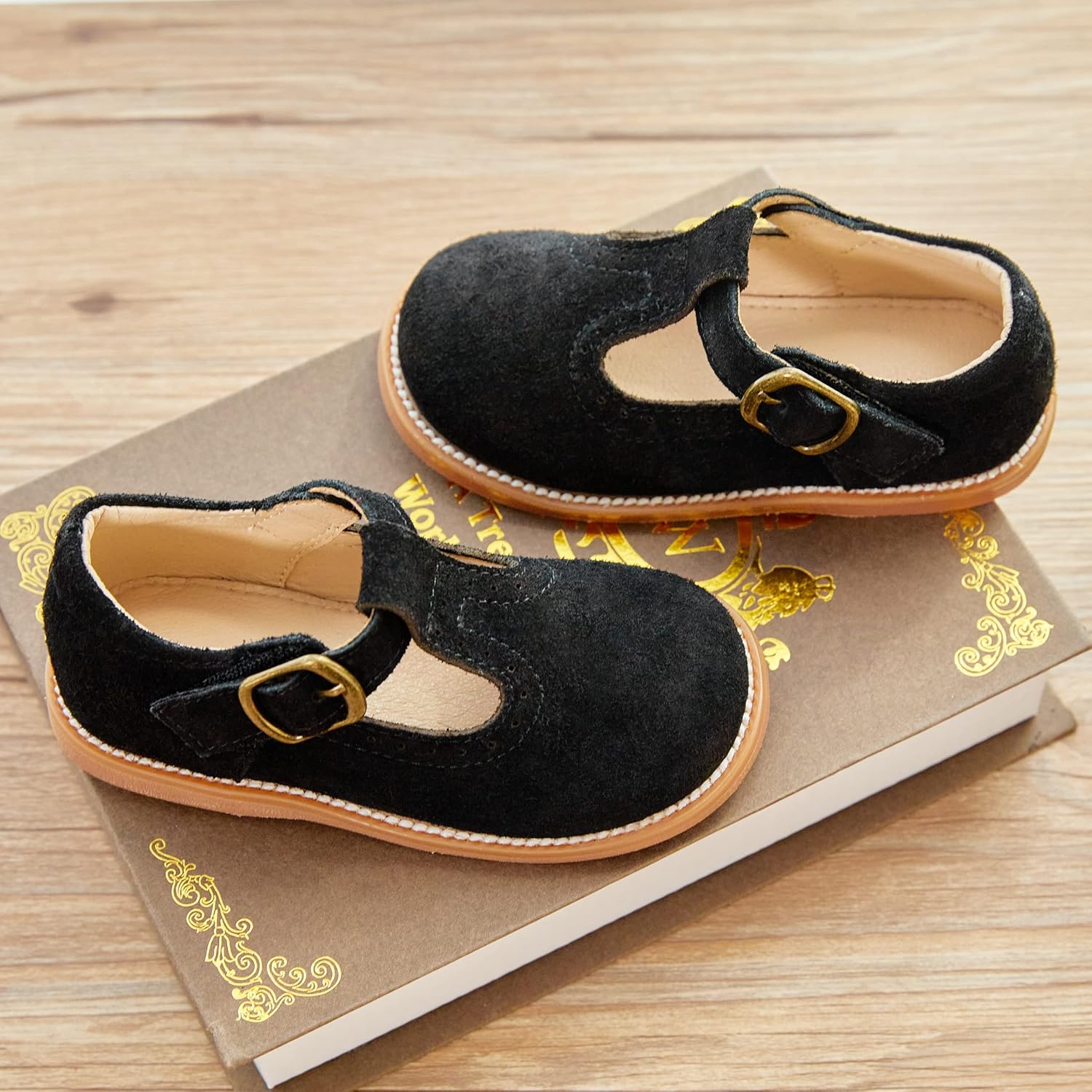 GINFIVE Toddler Girls Dress Shoes Little Kids Flats School Mary Janes Shoes - Image 4