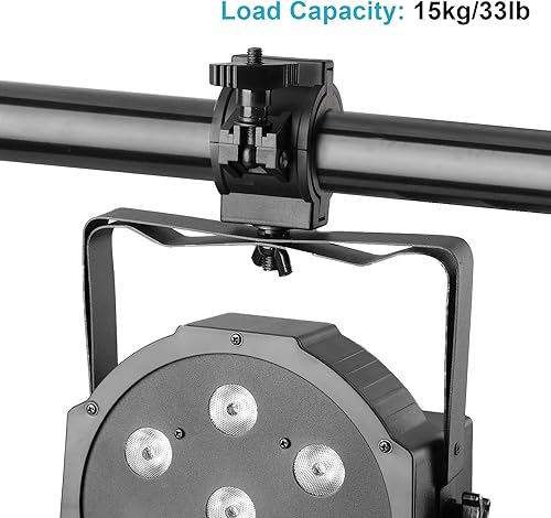 Miniatura 2 de Paquete de 10 abrazaderas de iluminación de escenario para productos de iluminación de DJ, abrazadera O de plástico, ajuste de 3 tamaños de tubería