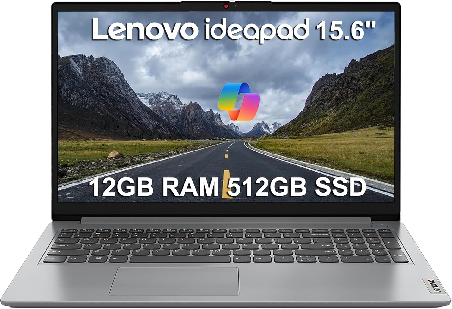 Lenovo IdeaPad 1i 15.6" HD Laptop (12GB RAM, 512GB SSD + 128GB eMMC, 1-Year Microsoft Office 365, Intel Celeron N4500) for Student, Home, Business, Numeric Keypad, Wi-Fi 6, Win 11 Home in S
